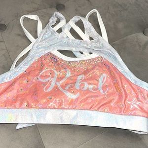 Rebel athletic top youth medium sports bra